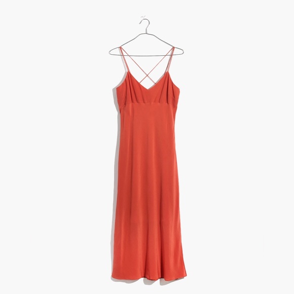 🆕(NWT) MADEWELL Silk Slip Dress in “Spiced Rose”. Size US 4 - Picture 4 of 6